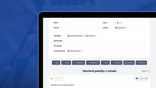 Screenshot aplikace Meeting Minutes