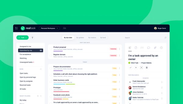 Screenshot aplikace Real Task